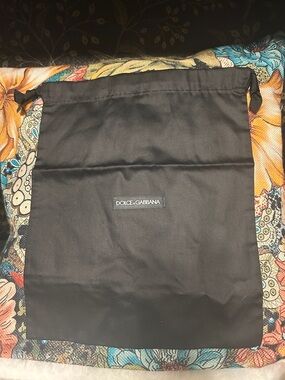 Dolce & Gabbana Black Drawstring Storage Pouch